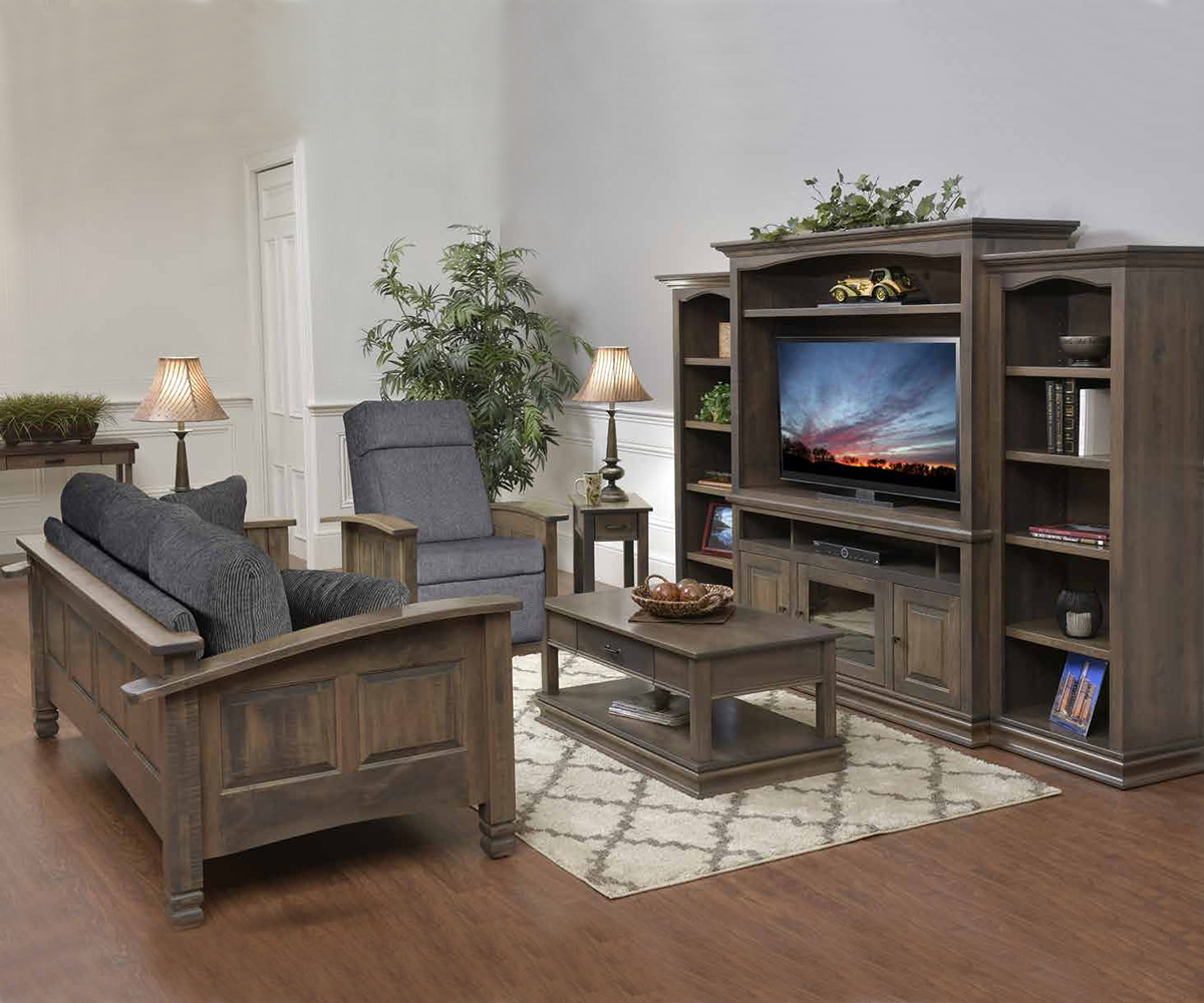 Burlington Entertainment Center With Open Bookcases - Image 3