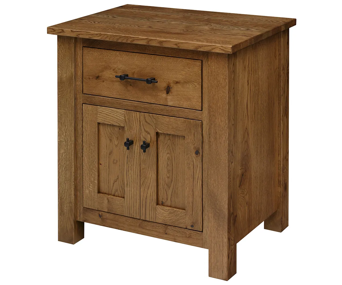 Heirloom Mission 1 Drawer 2 Door Nightstand