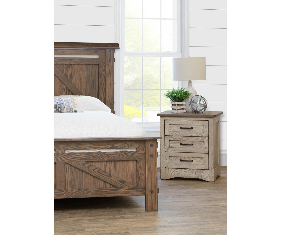 Farmstead 3 Drawer Nightstand - Image 5