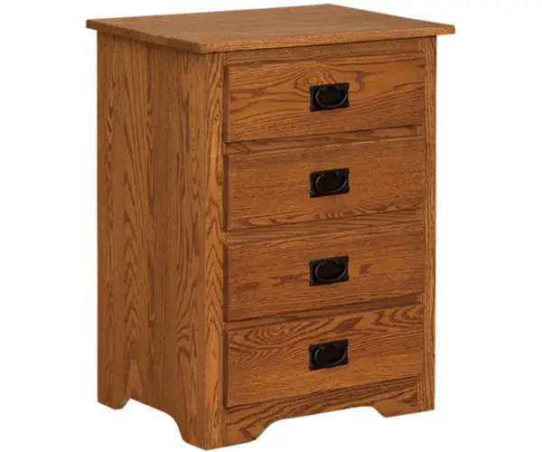 Mission Four Drawer Nightstand