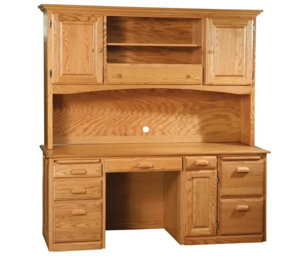 Large Computer Desk with 72" Hutch